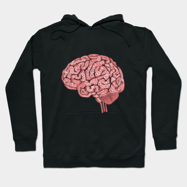 Chess - Brain Anatomy Of A Chess Player Hoodie by Kudostees